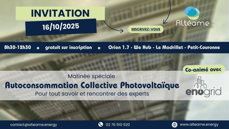Rendez-vous à notre matinée spéciale Autoconsommation Collective Photovoltaïque