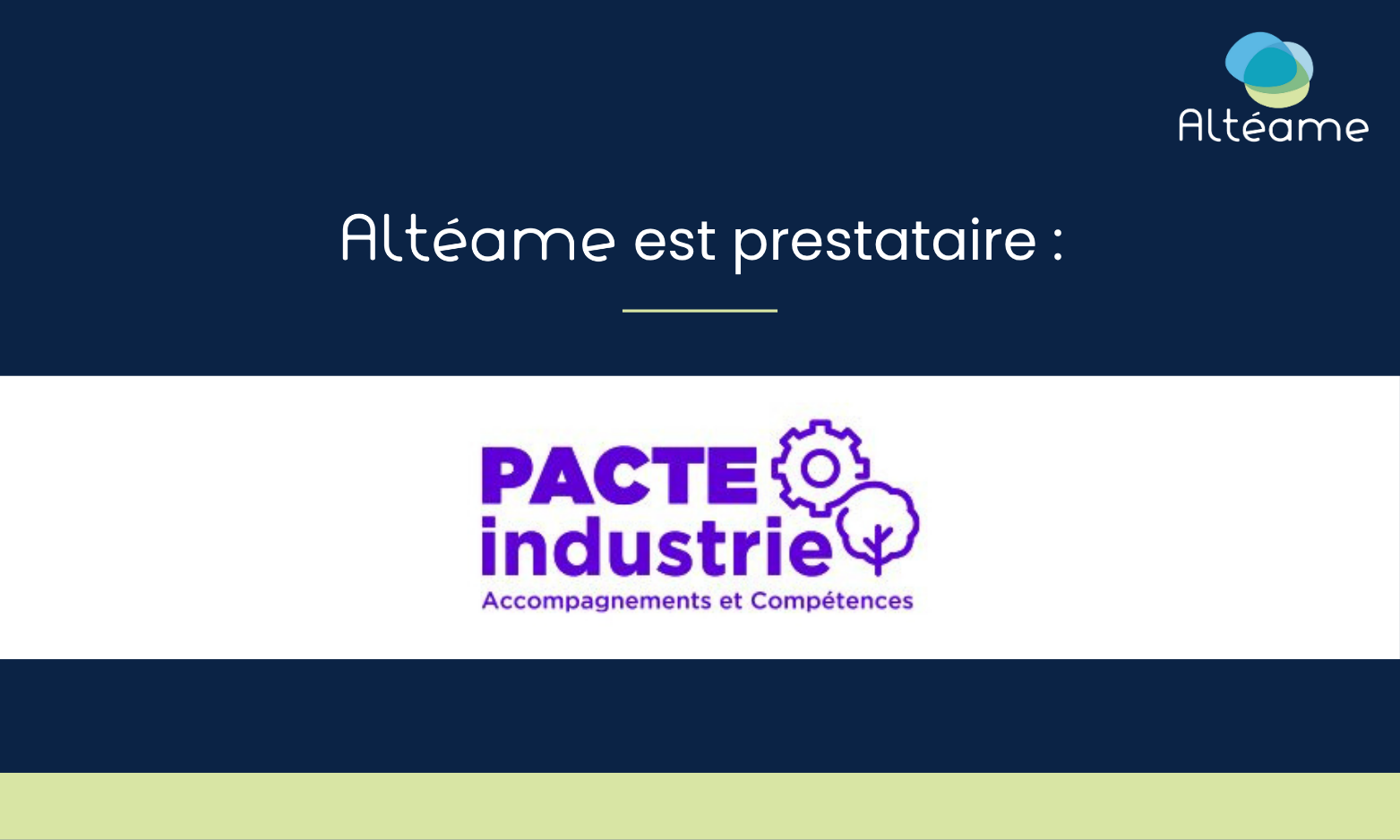 Altéame devient prestataire du programme PACTE Industrie