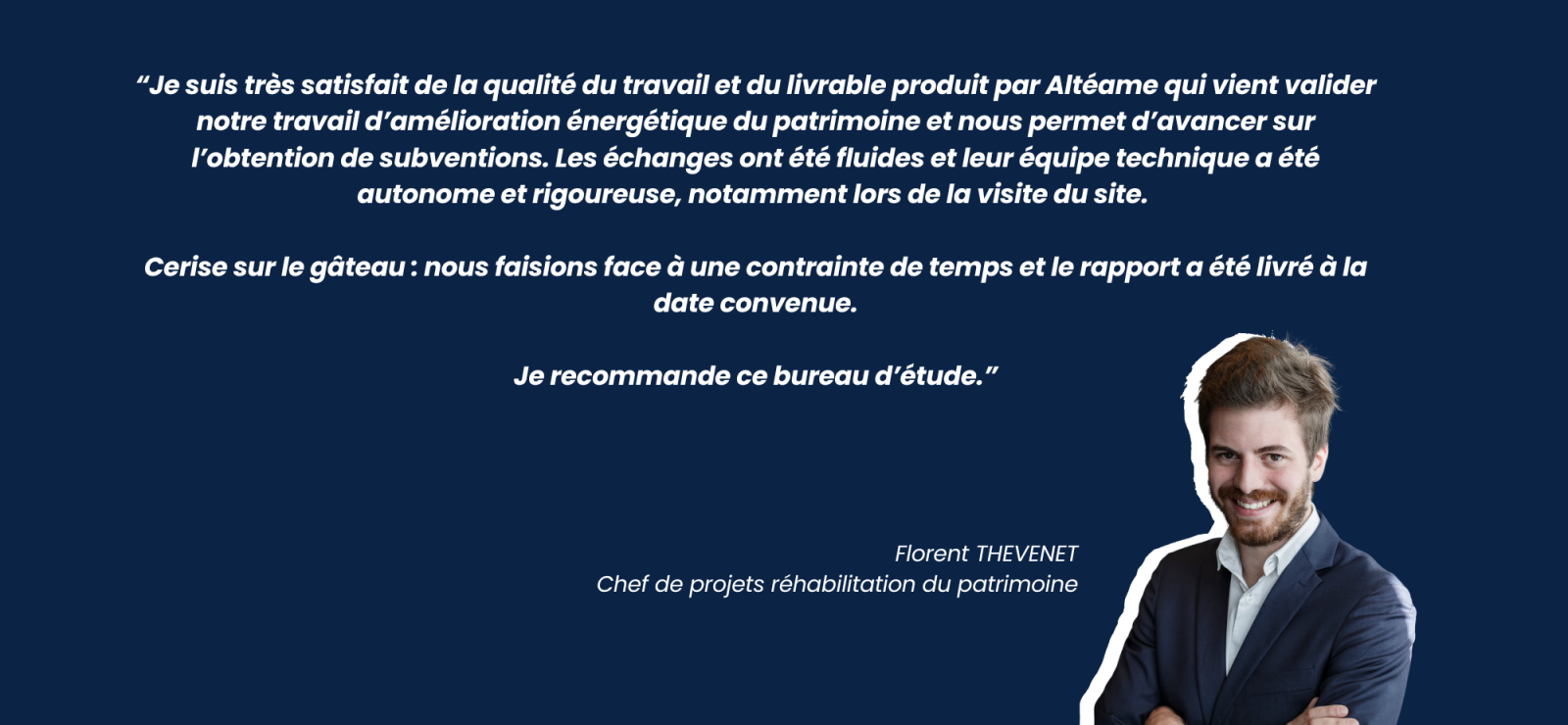 Témoignage Florent THEVENET Chef de projets réhabilitation du patrimoine